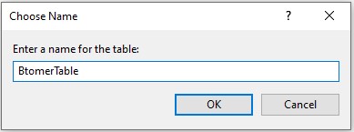 create table by name of table